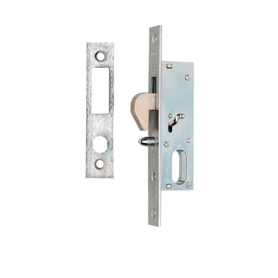 Cerradura ISEO Embutir 741 Resbalón y Palanca en Acero Cromado - Vidal Locks