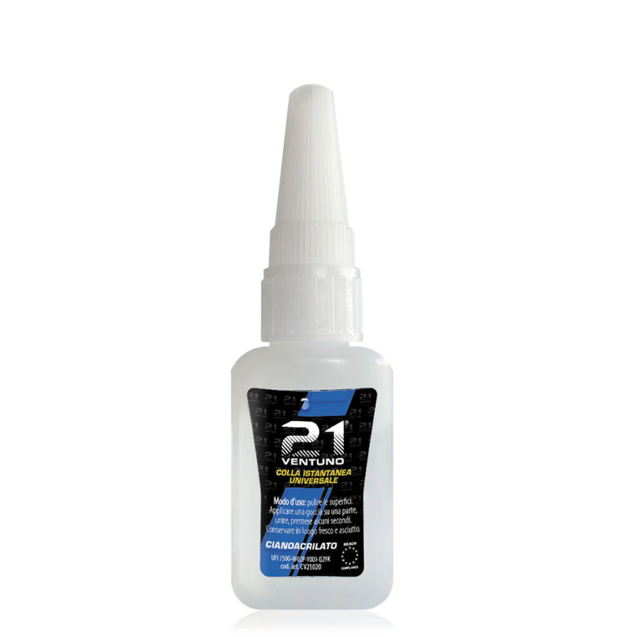 Pegamento 21 20 gr. Adhesivo universal instantáneo de cianoacrilato de alta resistencia.